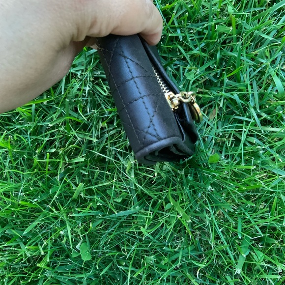 Christian Dior Vintage Cannage Long Wallet Black Leather Unisex. - Picture 15 of 16